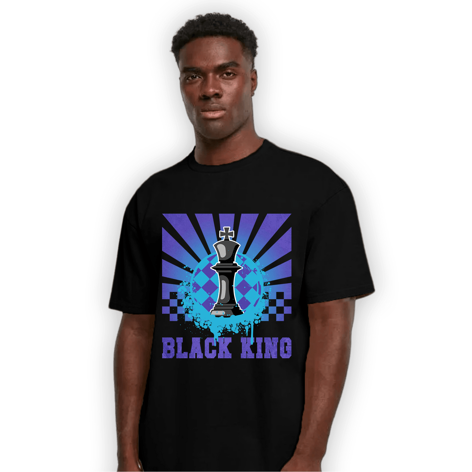 Aqua 6s T Shirt Match Black King Collection - NastyJamz