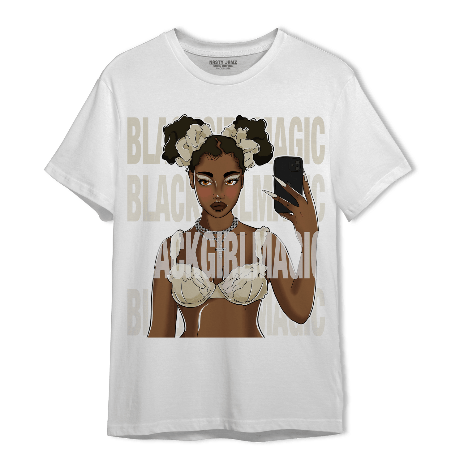 Gratitude 11s T Shirt Match Black Magic Girl Selfie - NastyJamz