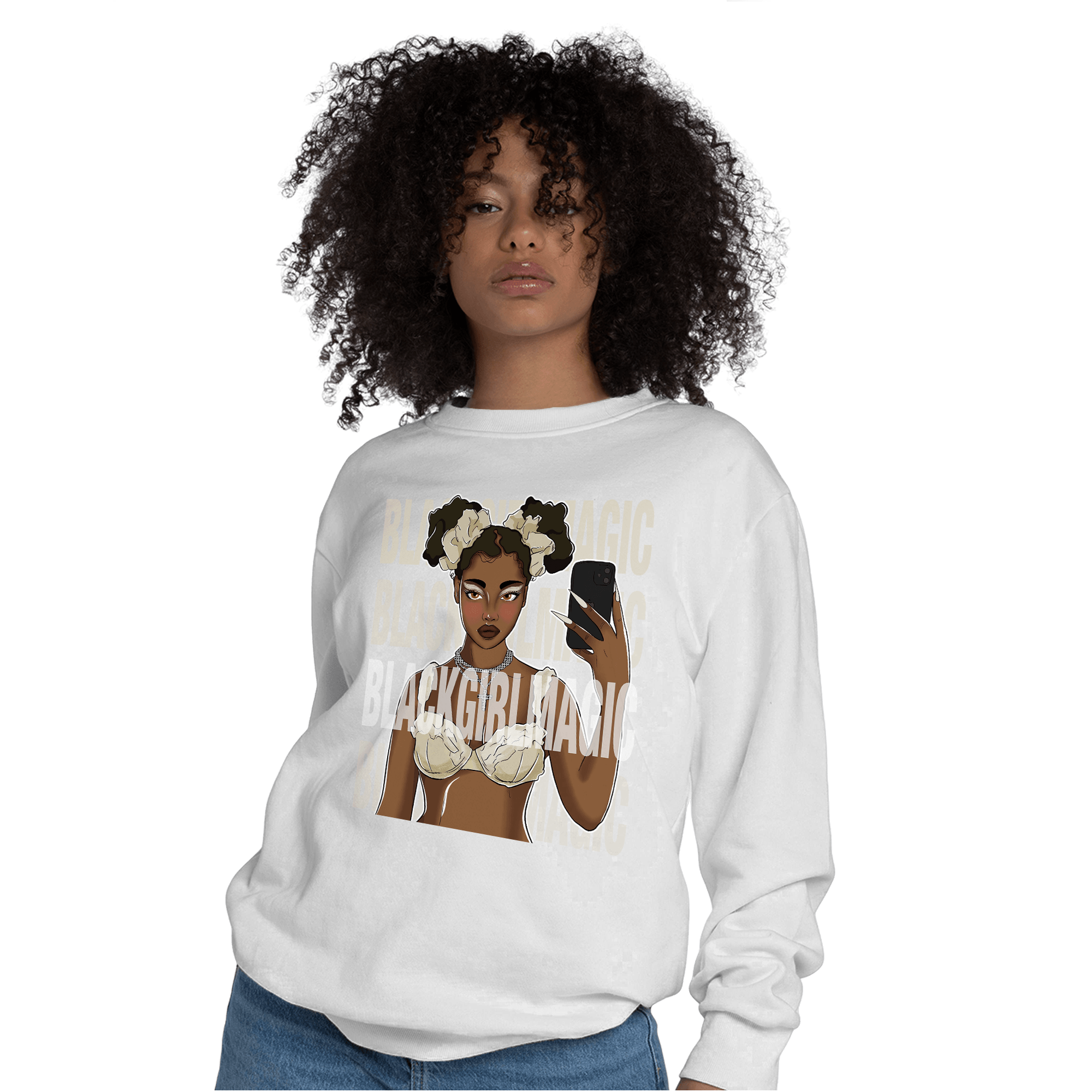 Gratitude 11s Sweatshirt Match Black Magic Girl Selfie - NastyJamz