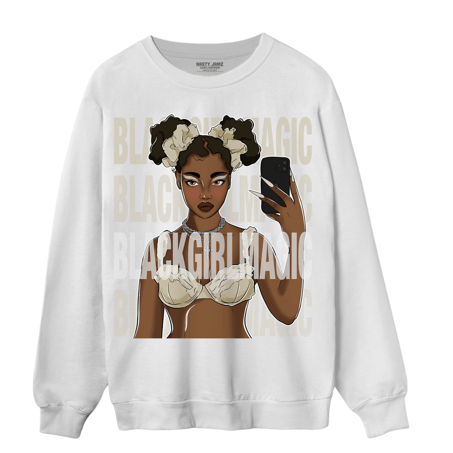 Gratitude 11s Sweatshirt Match Black Magic Girl Selfie - NastyJamz