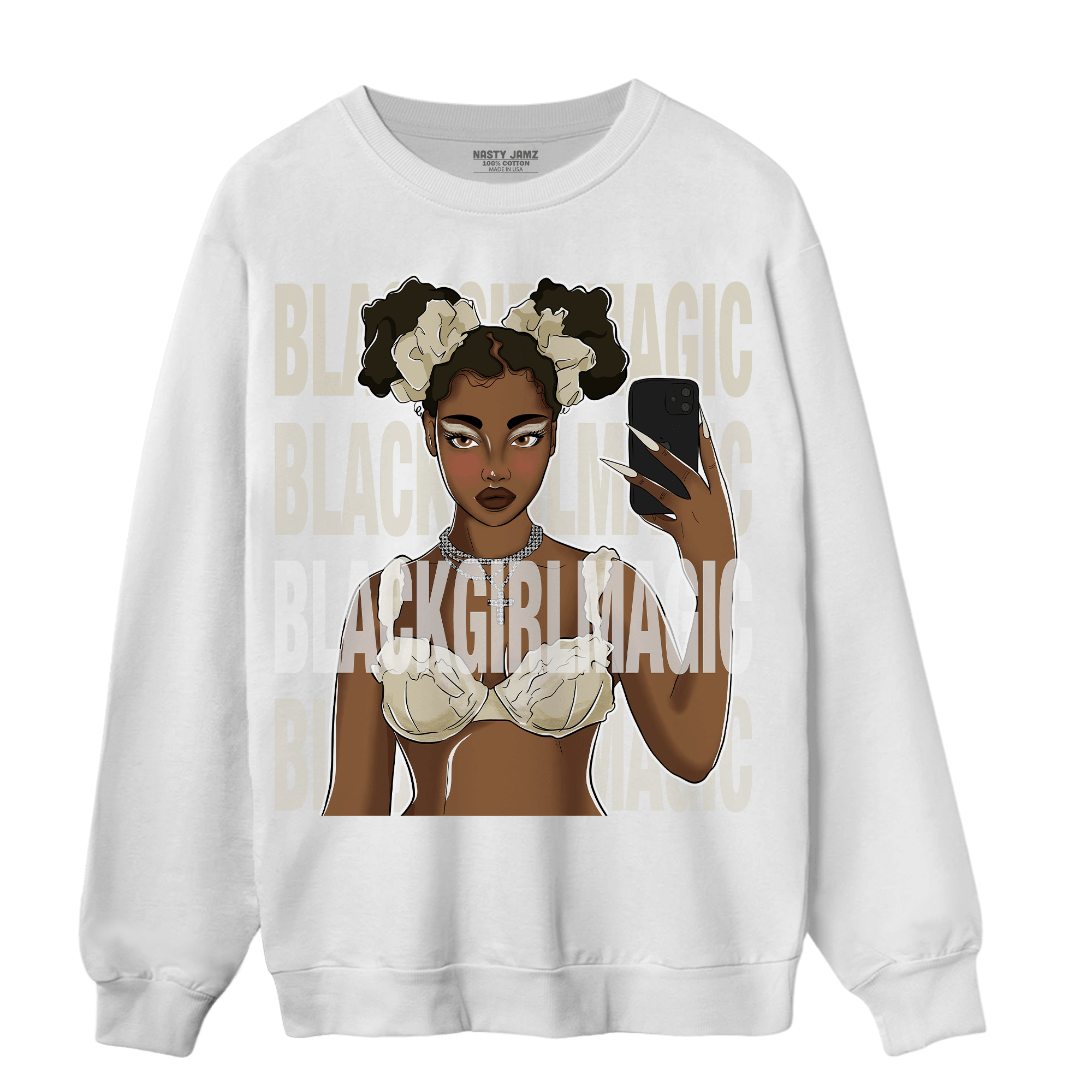 Gratitude 11s Sweatshirt Match Black Magic Girl Selfie - NastyJamz