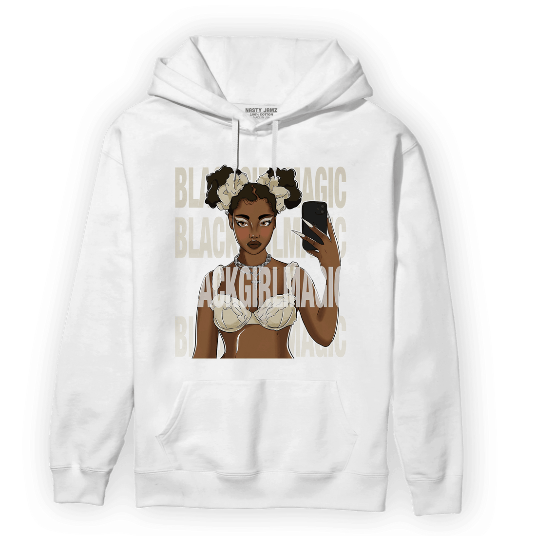 Gratitude 11s Hoodie Match Black Magic Girl Selfie - NastyJamz