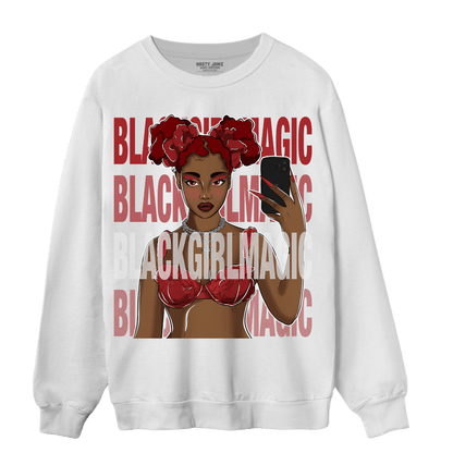 Cherry 12s Sweatshirt Match Black Magic Girl Selfie - NastyJamz