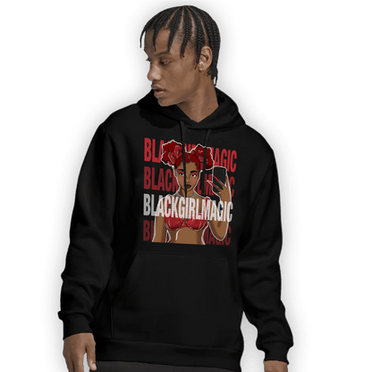 Cherry 12s Hoodie Match Black Magic Girl Selfie - NastyJamz