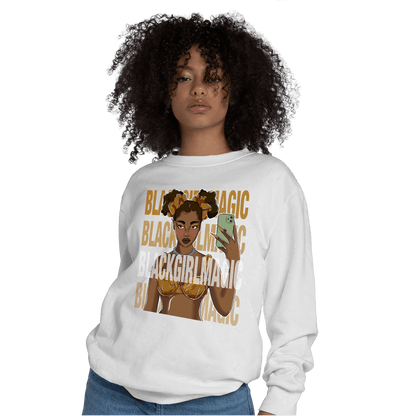 Wheat 13s Sweatshirt Match Black Magic Girl Selfie - NastyJamz