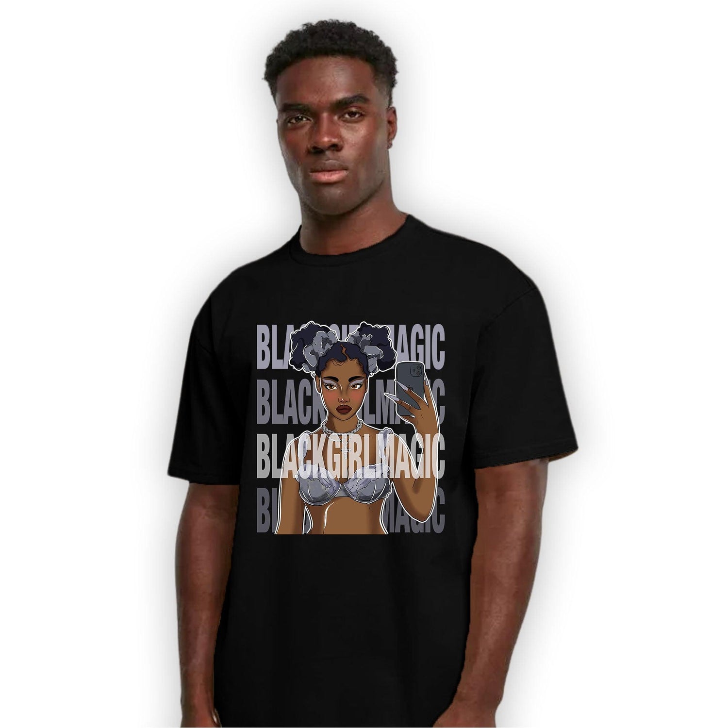 Stealth 14s T Shirt Match Black Magic Girl Selfie - NastyJamz