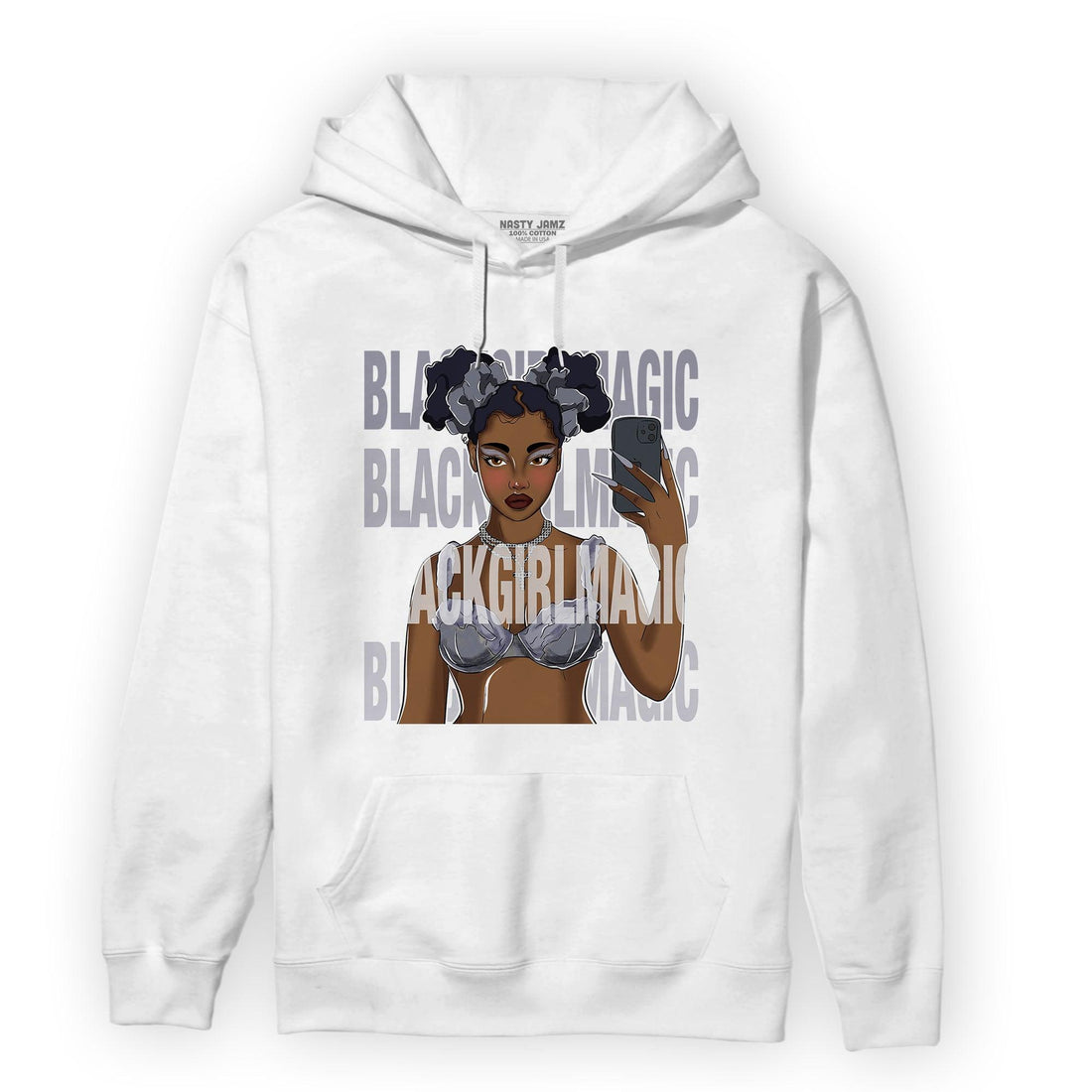 Stealth 14s Hoodie Match Black Magic Girl Selfie - NastyJamz