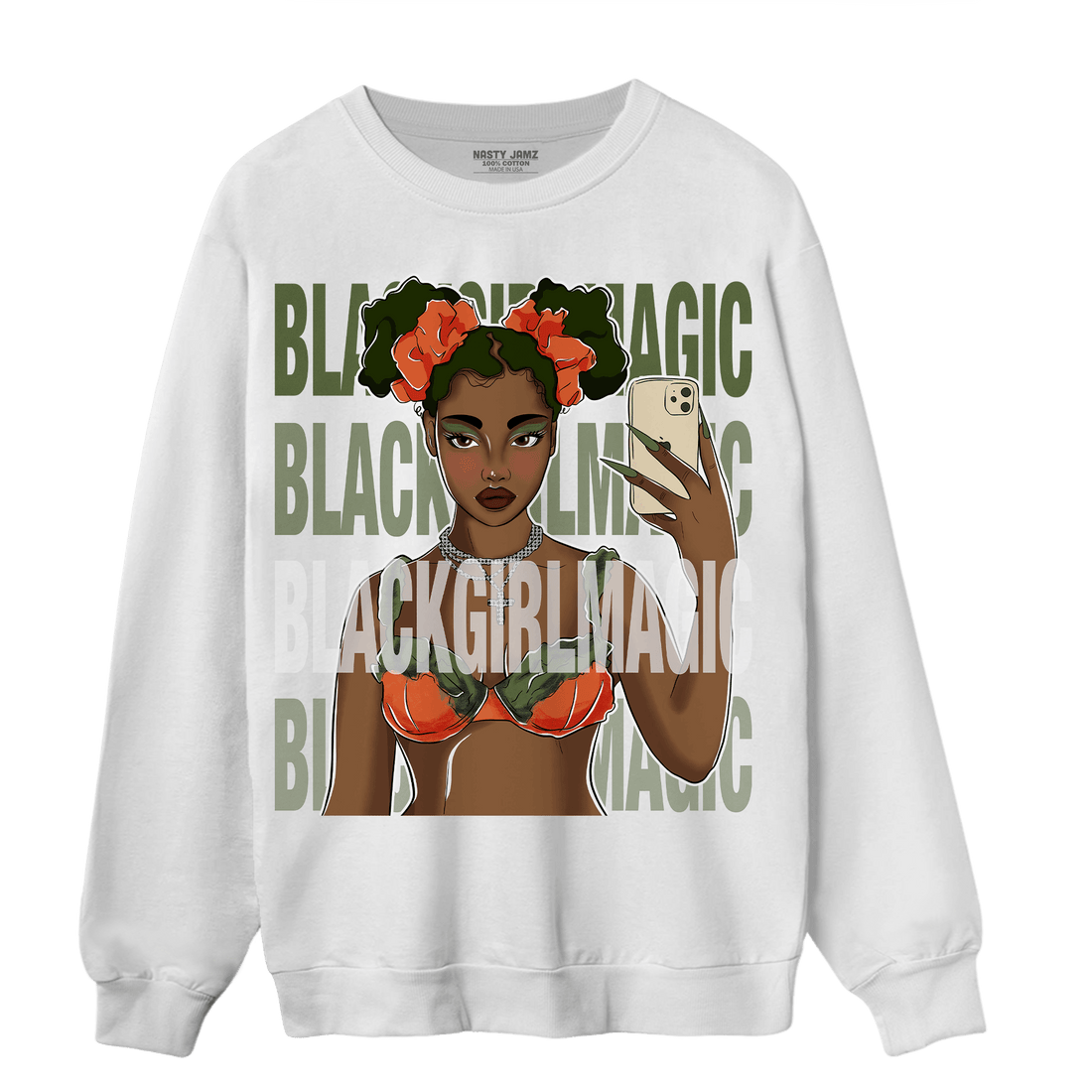 High OG Celadon 1s Sweatshirt Match Black Magic Girl Selfie - NastyJamz