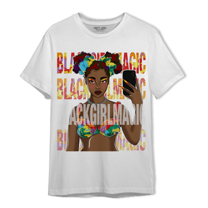 Mid GS Six Championships 1s T Shirt Match Black Magic Girl Selfie - NastyJamz