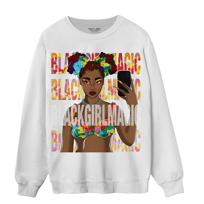 Mid GS Six Championships 1s Sweatshirt Match Black Magic Girl Selfie - NastyJamz