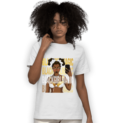 Mid SE Black Gold 1s T Shirt Match Black Magic Girl Selfie - NastyJamz