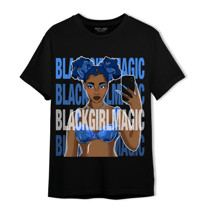 University Blue Toe 1s T Shirt Match Black Magic Girl Selfie - NastyJamz