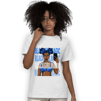 University Blue Toe 1s T Shirt Match Black Magic Girl Selfie - NastyJamz