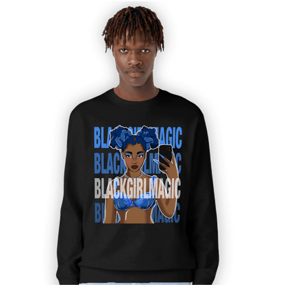 University Blue Toe 1s Sweatshirt Match Black Magic Girl Selfie - NastyJamz
