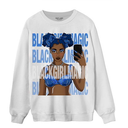 University Blue Toe 1s Sweatshirt Match Black Magic Girl Selfie - NastyJamz