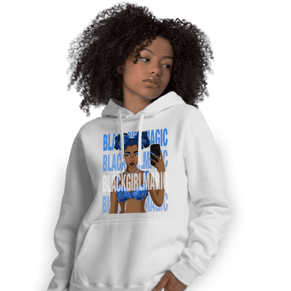 University Blue Toe 1s Hoodie Match Black Magic Girl Selfie - NastyJamz