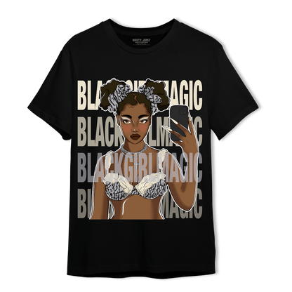 Off Noir 3s T Shirt Match Black Magic Girl Selfie - NastyJamz