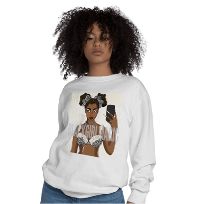 Off Noir 3s Sweatshirt Match Black Magic Girl Selfie - NastyJamz