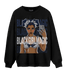 White Navy 3s Sweatshirt Match Black Magic Girl Selfie - NastyJamz
