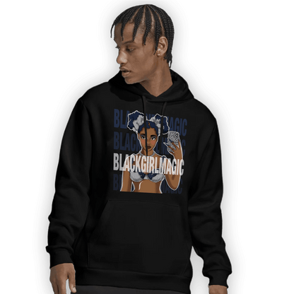 White Navy 3s Hoodie Match Black Magic Girl Selfie - NastyJamz
