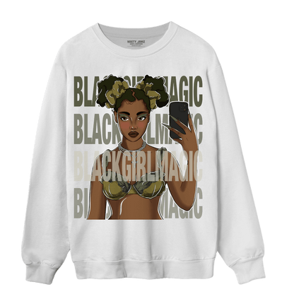 SE Craft Medium Olive 4s Sweatshirt Match Black Magic Girl Selfie - NastyJamz