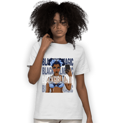 Midnight Navy 5s T Shirt Match Black Magic Girl Selfie - NastyJamz