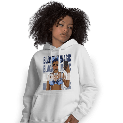 Midnight Navy 5s Hoodie Match Black Magic Girl Selfie - NastyJamz