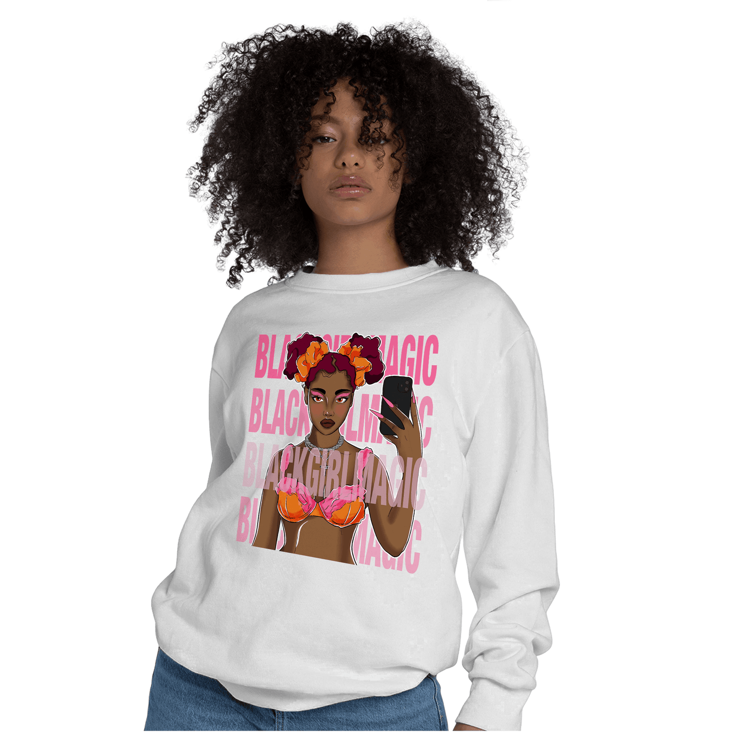 SB Dunk Blossom Sweatshirt Match Black Magic Girl Selfie - NastyJamz