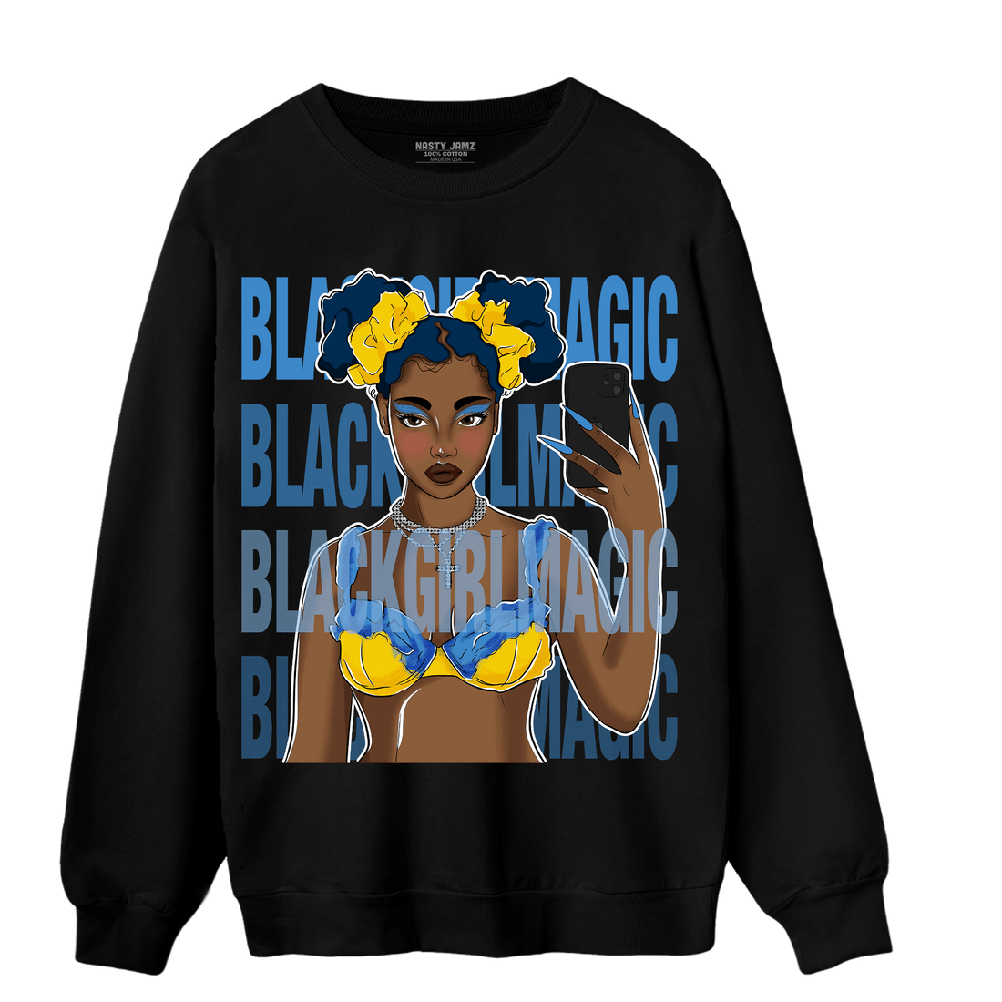 SB Dunk Bubbles Sweatshirt Match Black Magic Girl Selfie - NastyJamz