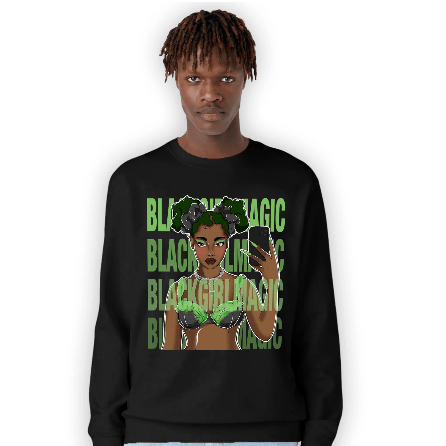 SB Dunk Buttercup Sweatshirt Match Black Magic Girl Selfie - NastyJamz