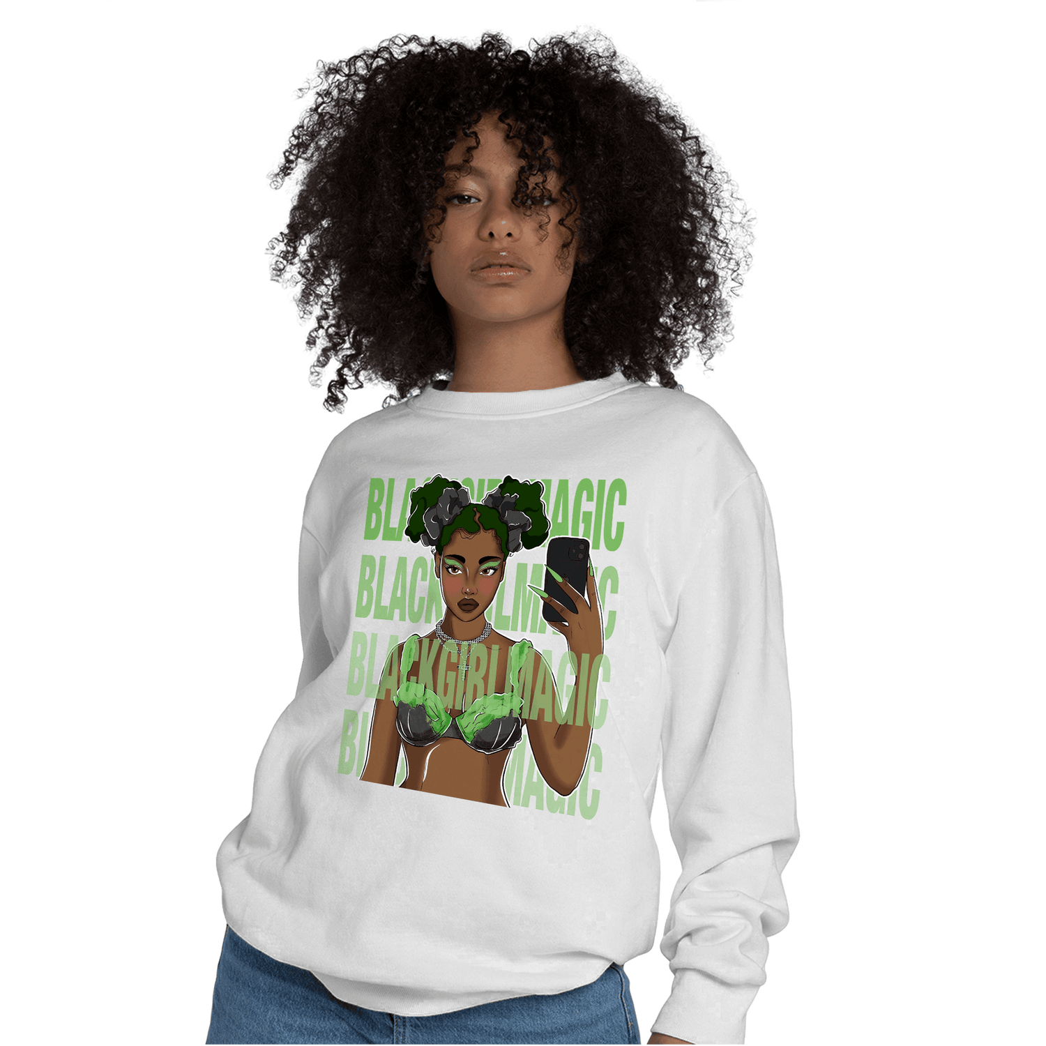 SB Dunk Buttercup Sweatshirt Match Black Magic Girl Selfie - NastyJamz