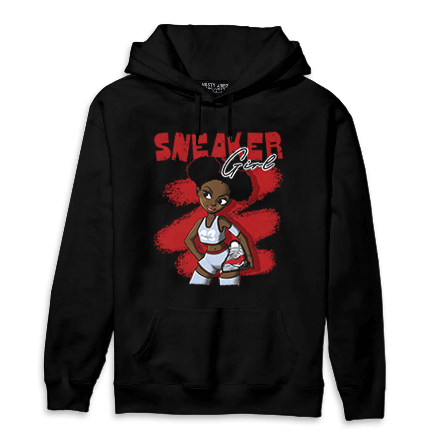 Cherry 11s Hoodie Match Black Sneaker Girl - NastyJamz