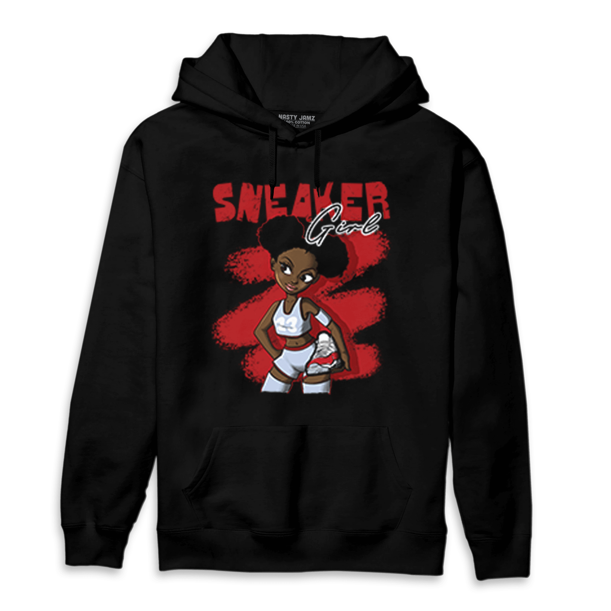 Cherry 11s Hoodie Match Black Sneaker Girl - NastyJamz