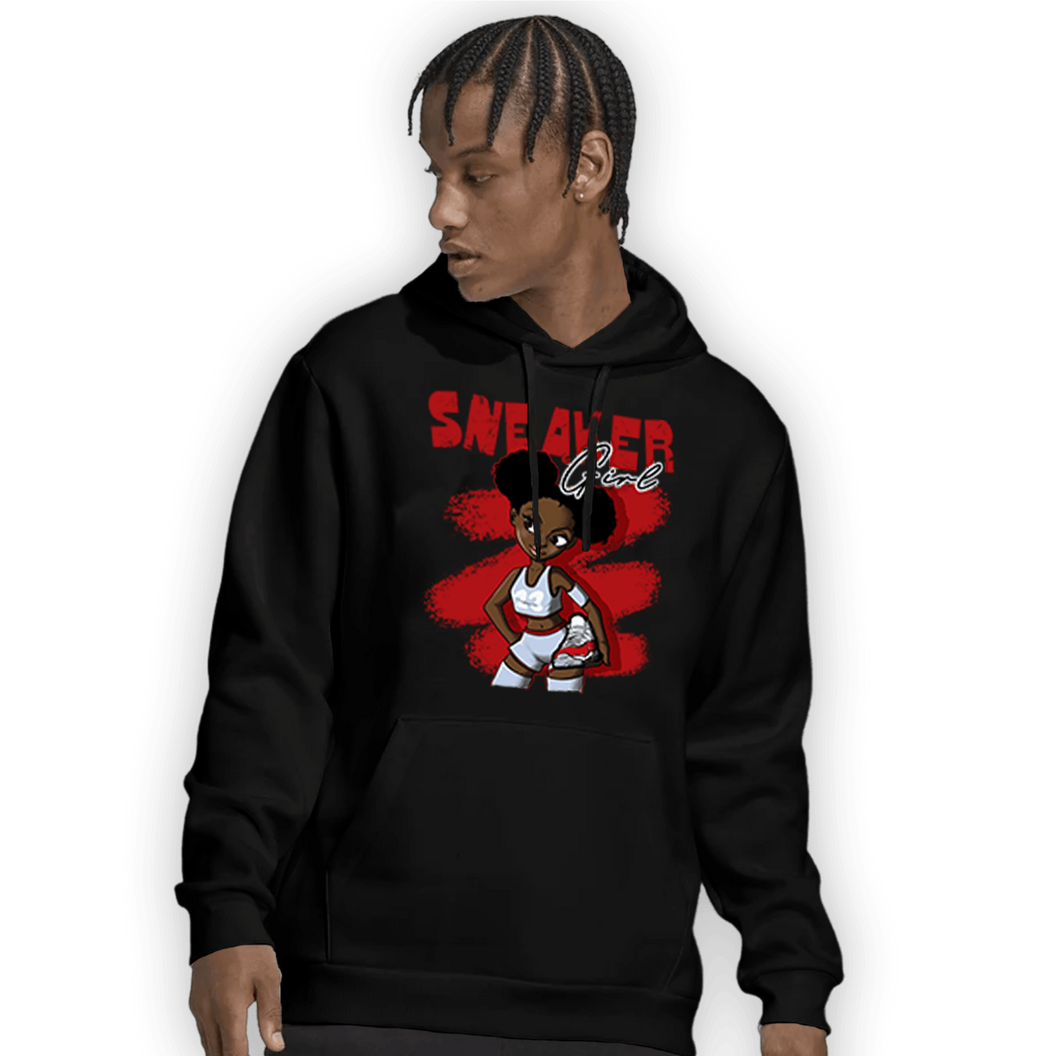 Cherry 11s Hoodie Match Black Sneaker Girl - NastyJamz