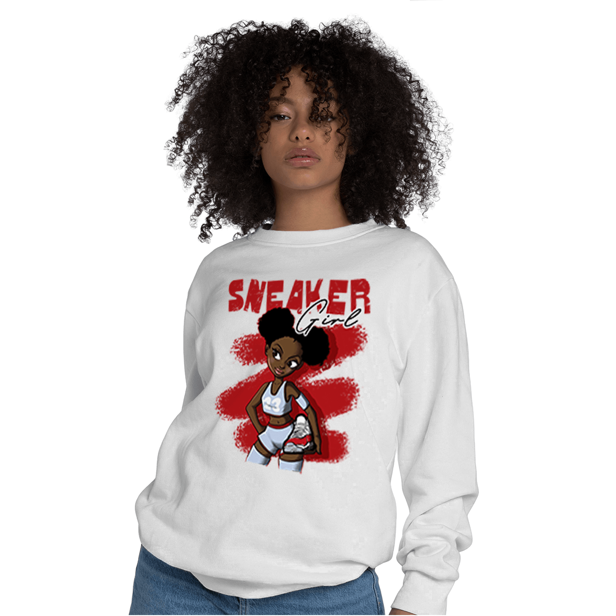 Cherry 11s Sweatshirt Match Black Sneaker Girl - NastyJamz