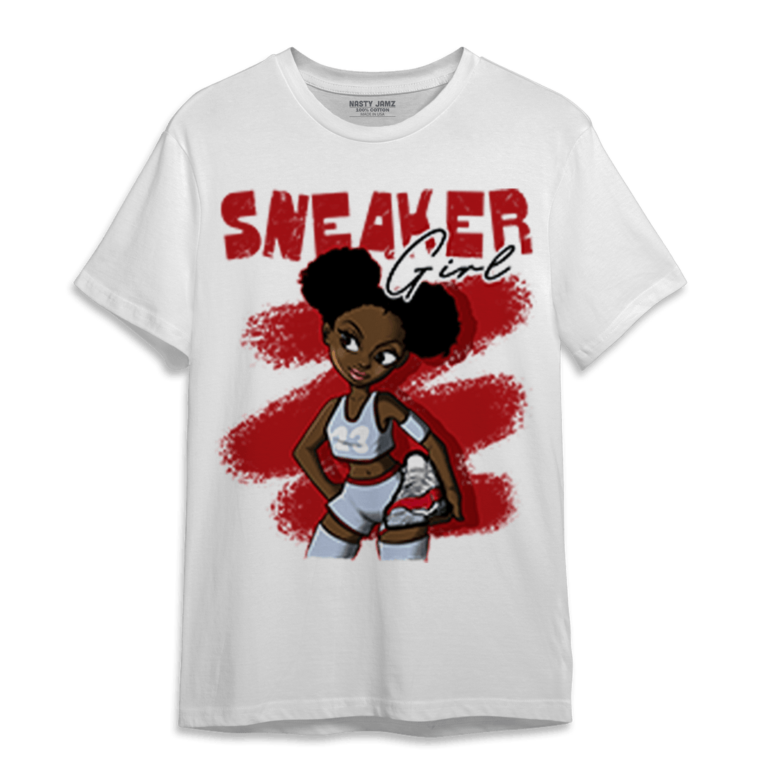 Cherry 11s T Shirt Match Black Sneaker Girl - NastyJamz