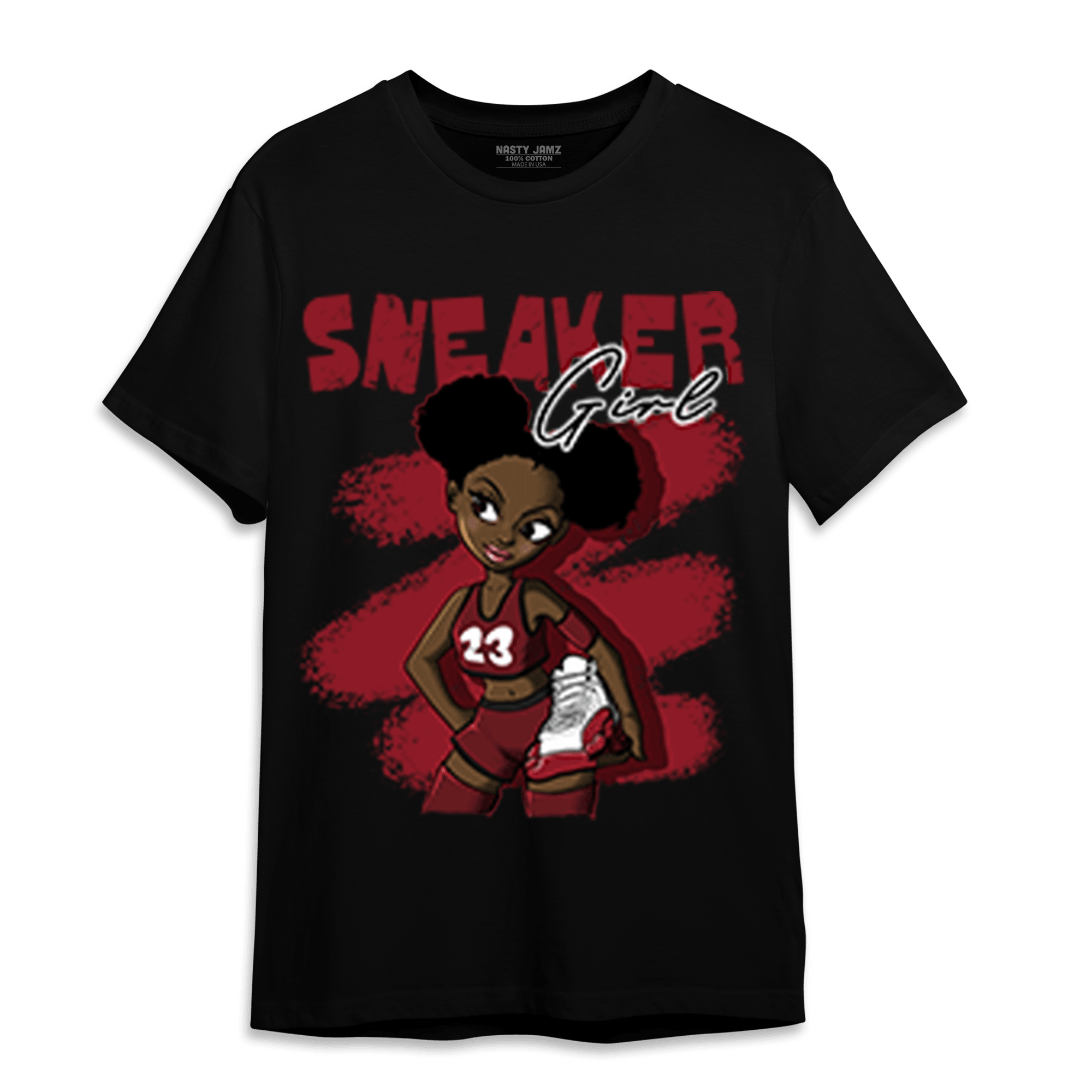 Cherry 12s T Shirt Match Black Sneaker Girl - NastyJamz