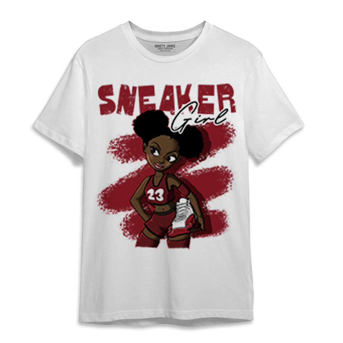 Cherry 12s T Shirt Match Black Sneaker Girl - NastyJamz