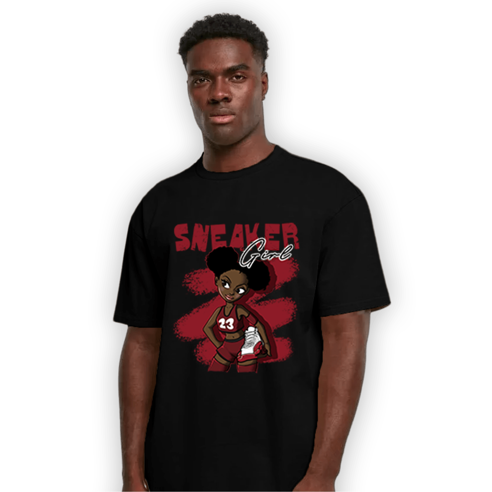 Cherry 12s T Shirt Match Black Sneaker Girl - NastyJamz