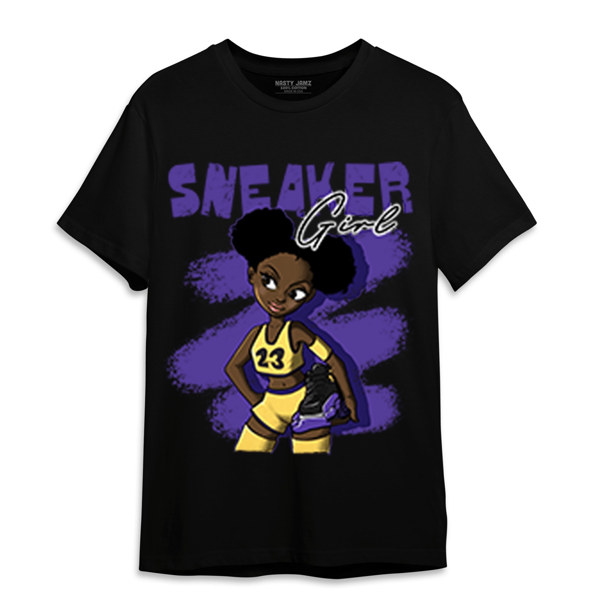 Field Purple 12s T Shirt Match Black Sneaker Girl - NastyJamz
