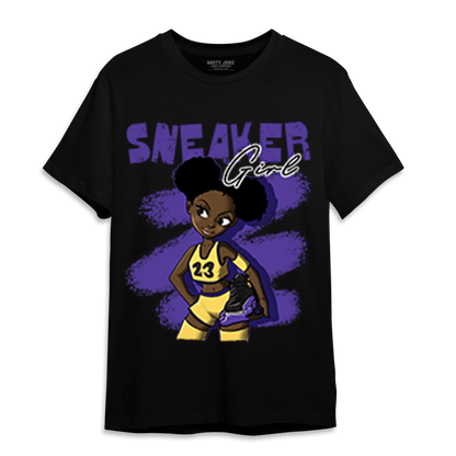 Field Purple 12s T Shirt Match Black Sneaker Girl - NastyJamz