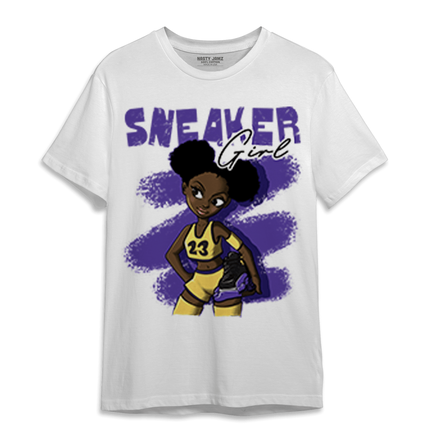 Field Purple 12s T Shirt Match Black Sneaker Girl - NastyJamz