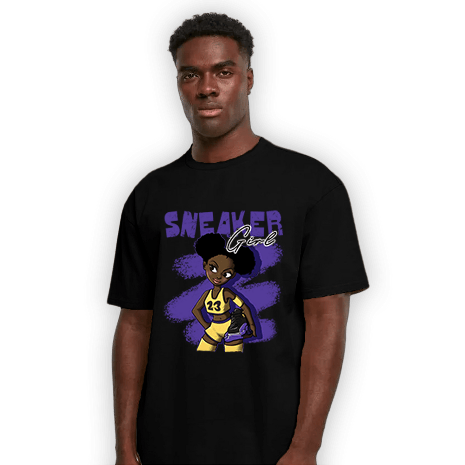 Field Purple 12s T Shirt Match Black Sneaker Girl - NastyJamz