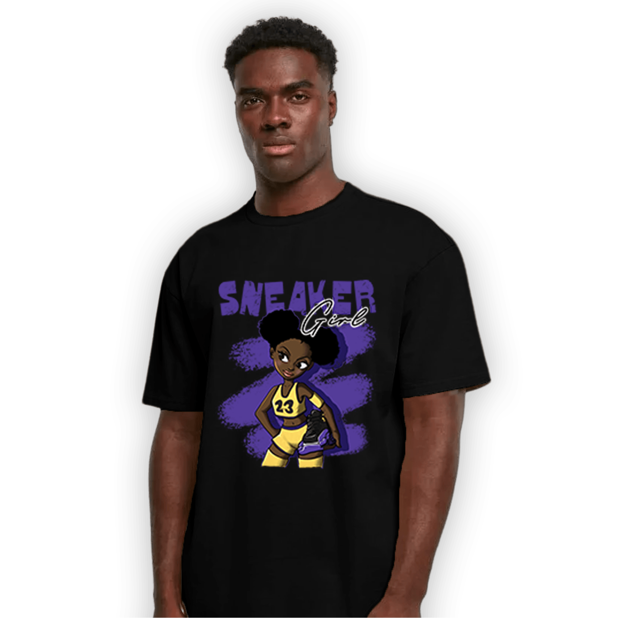 Field Purple 12s T Shirt Match Black Sneaker Girl - NastyJamz