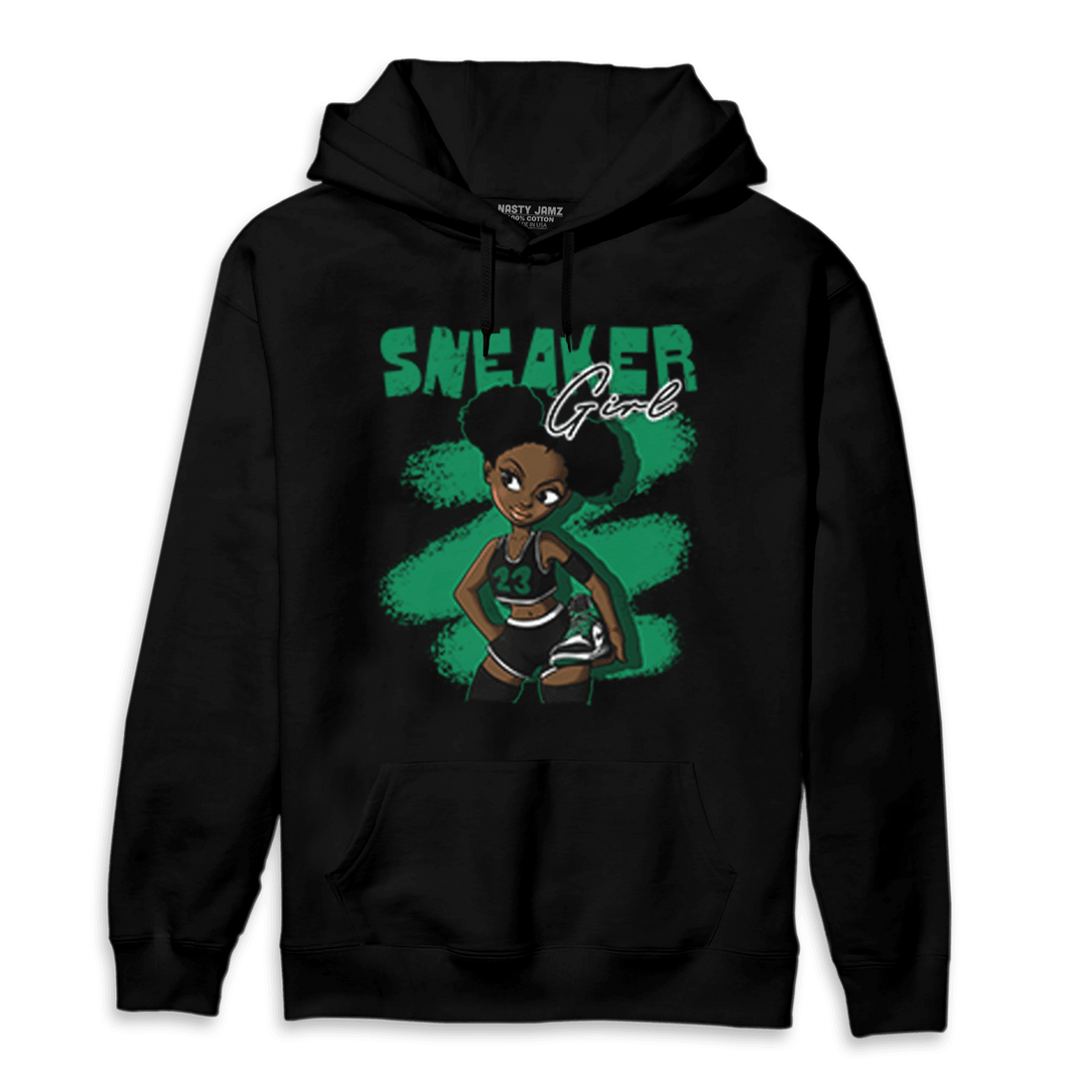 Celtic Lucky Green 1s Hoodie Match Black Sneaker Girl - NastyJamz