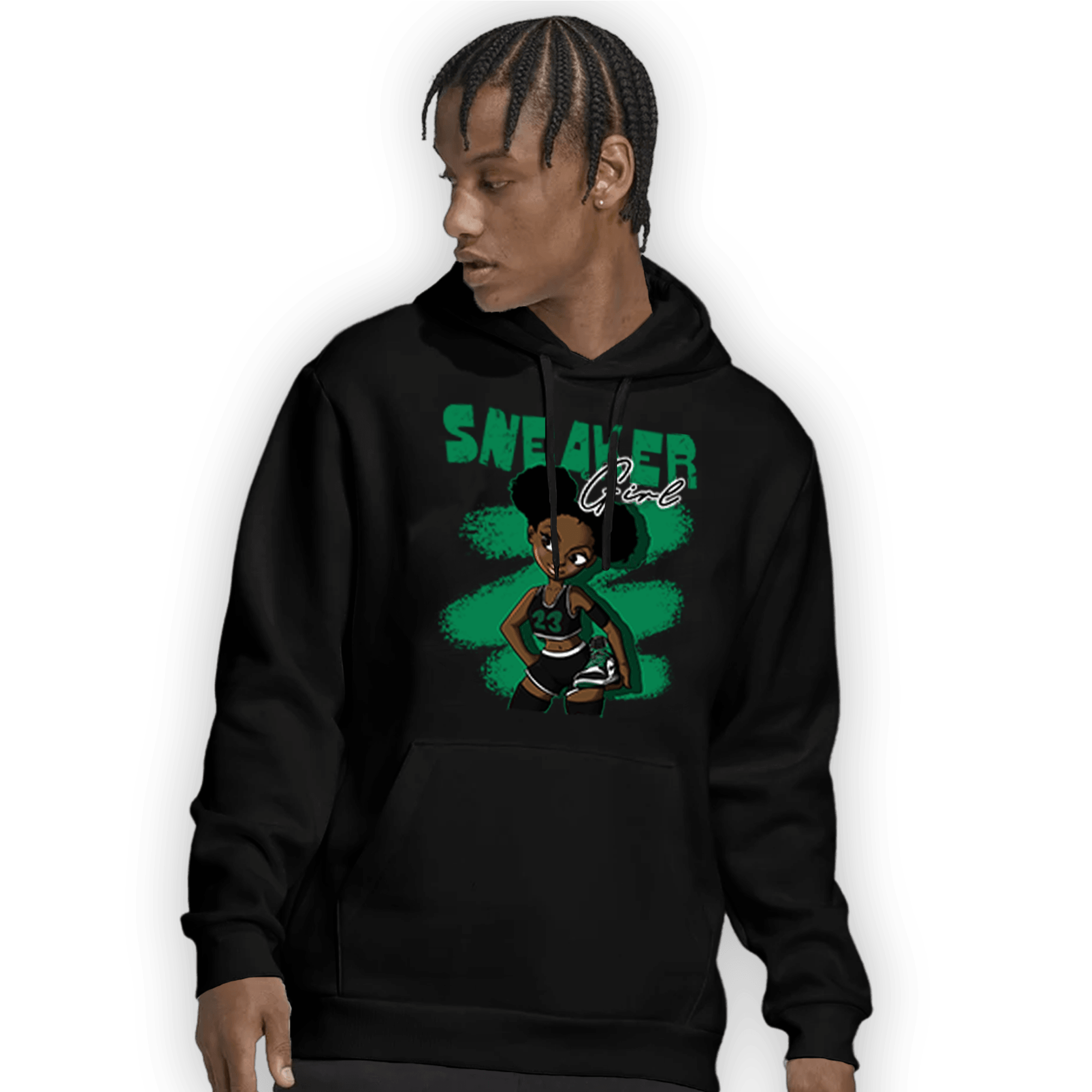 Celtic Lucky Green 1s Hoodie Match Black Sneaker Girl - NastyJamz