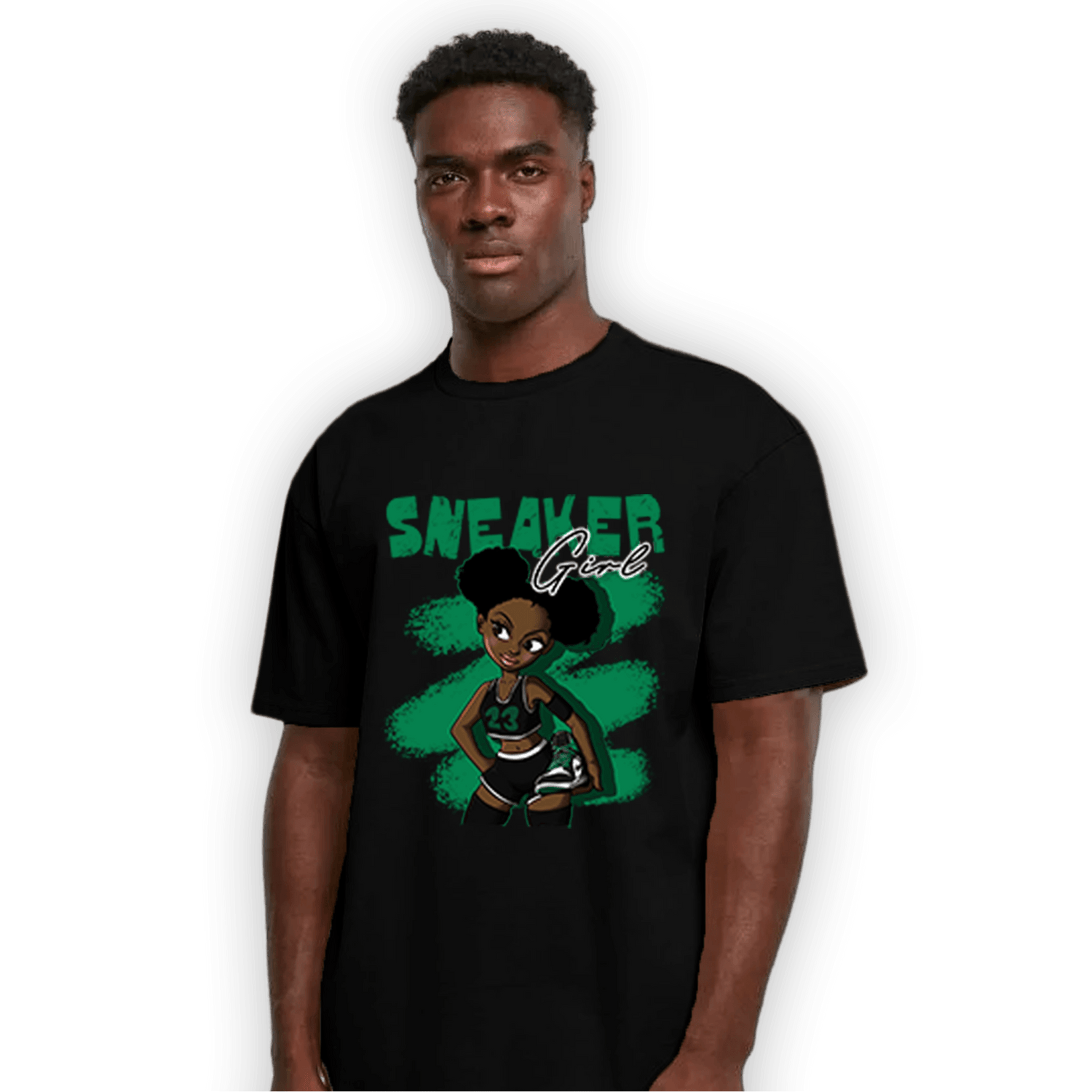 Celtic Lucky Green 1s T Shirt Match Black Sneaker Girl - NastyJamz