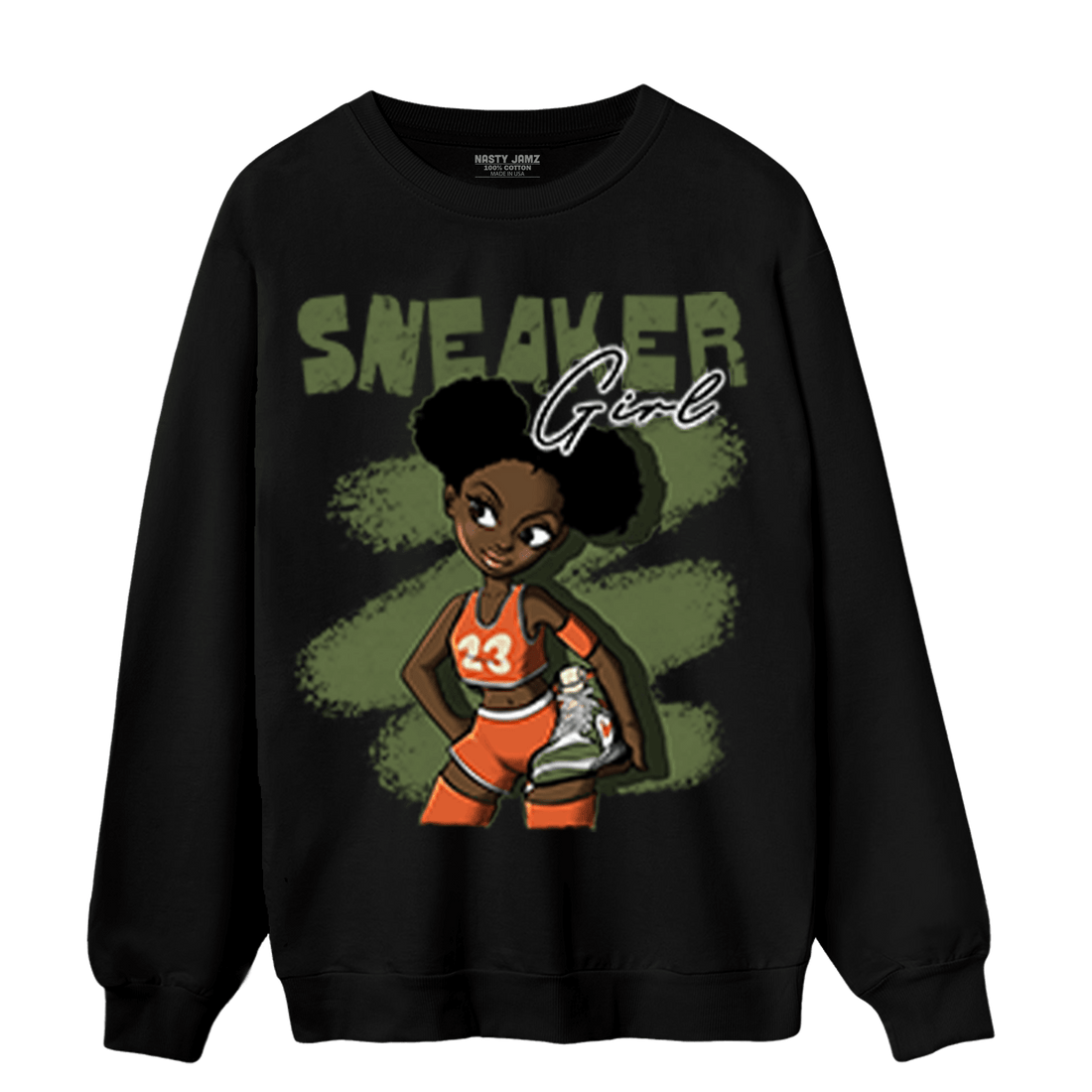 High OG Celadon 1s Sweatshirt Match Black Sneaker Girl - NastyJamz