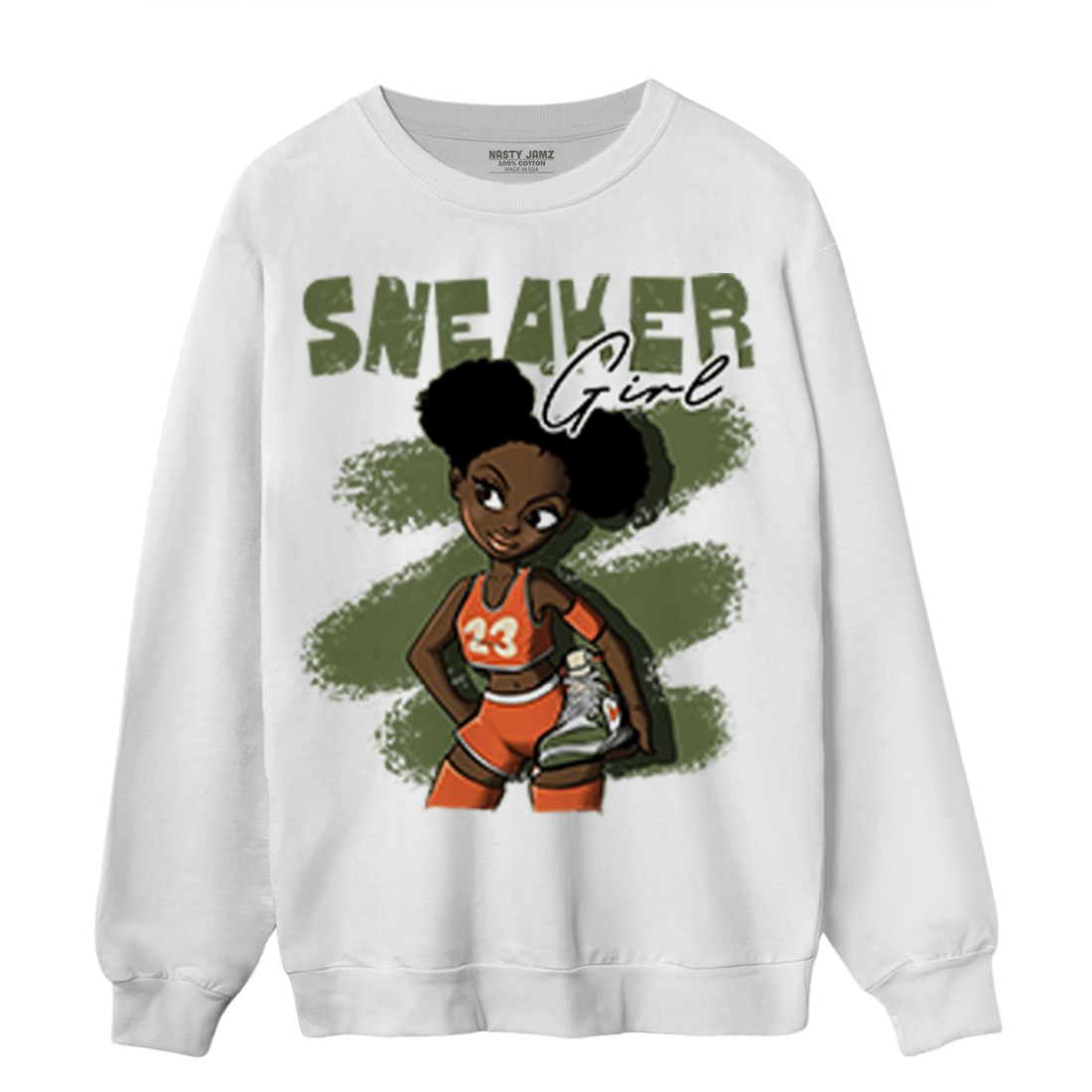 High OG Celadon 1s Sweatshirt Match Black Sneaker Girl - NastyJamz
