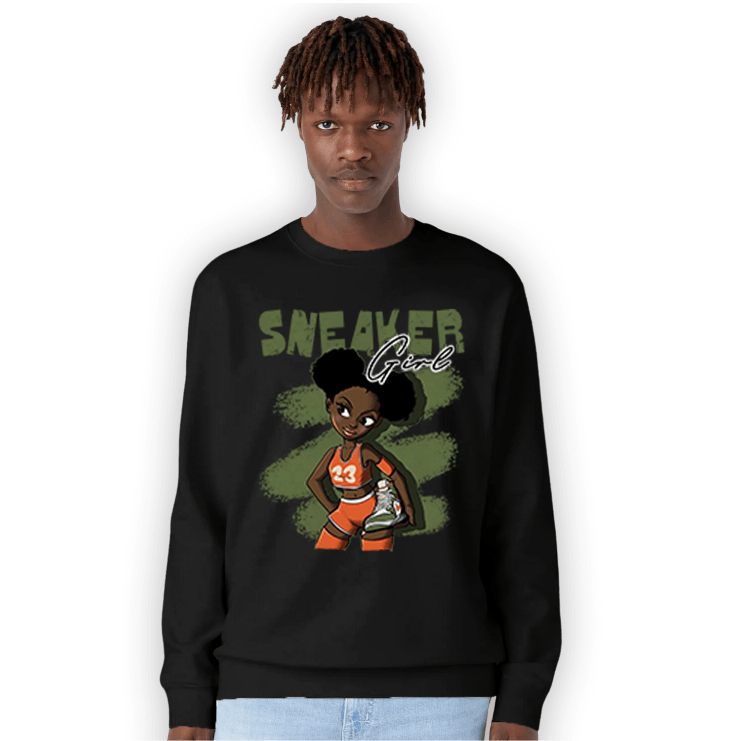 High OG Celadon 1s Sweatshirt Match Black Sneaker Girl - NastyJamz